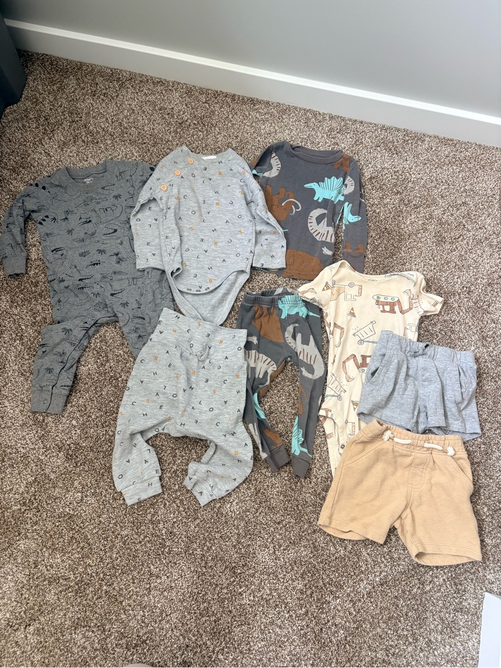 Carter's Boys 12 Month Pajama and Playwear bundle